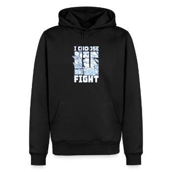 Je choisis le combat - Sweat à capuche Premium bio Homme - noir - Devant - Nico (187cm)