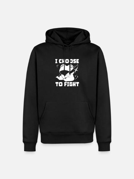 Je choisis le combat - Sweat à capuche Premium bio Homme - noir