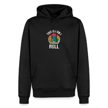 Knitting Crochet Yarn Vintage Graphic Stricken - Männer Premium Bio Hoodie - Schwarz - Vorne - Nico (187cm)
