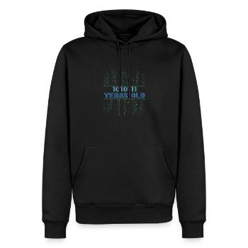 87. Geburtstag 87 Jahre alt Binärcode Coder - Männer Premium Bio Hoodie - Schwarz - Vorne - Nico (187cm)