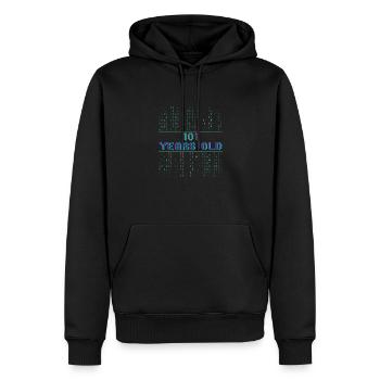 5. Geburtstag 5 Jahre alt Binärcode Coder - Männer Premium Bio Hoodie - Schwarz - Vorne - Nico (187cm)