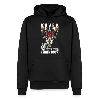 Lustige Sprüche Witzige Sprüche - Männer Premium Bio Hoodie - Schwarz - Vorne - Nico (187cm)