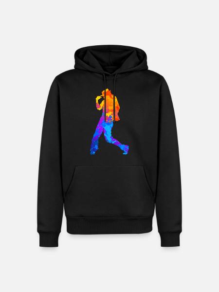 Hip Hop Break Dance Silhouette - Männer Premium Bio Hoodie - Schwarz