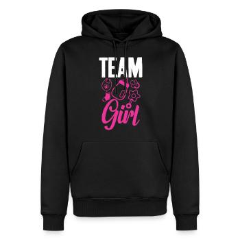 Team Girl Baby Sex Reveal - Sweat à capuche Premium bio Homme - noir - Devant - Nico (187cm)
