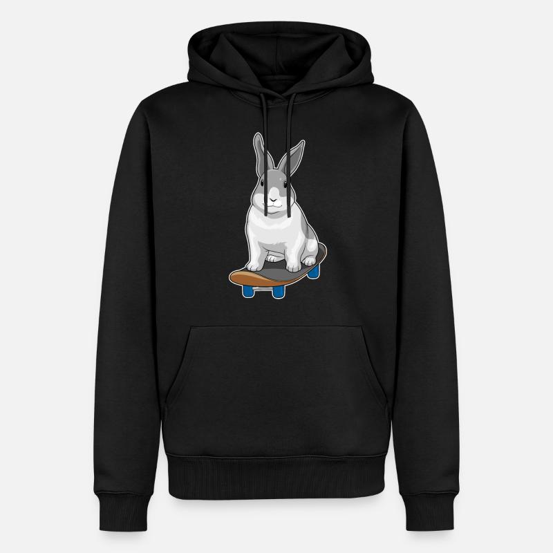 Rabbit Skater Skateboard - Sweat à capuche Premium bio Homme - noir