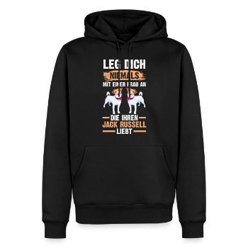 Hund Jack Russell - Männer Premium Bio Hoodie - Schwarz - Vorne - Nico (187cm)
