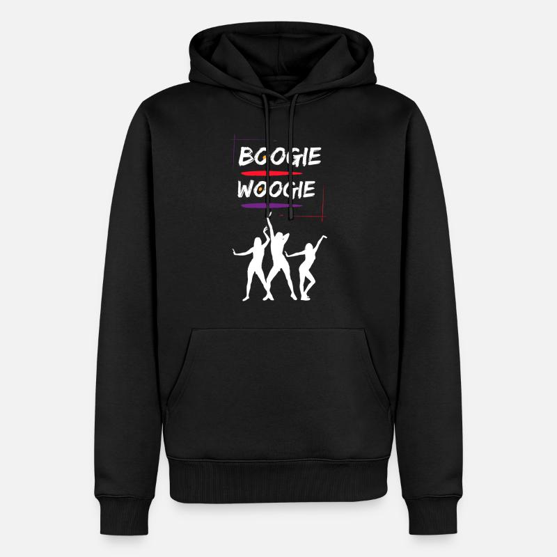 boogie woogie - Sweat à capuche Premium bio Homme - noir