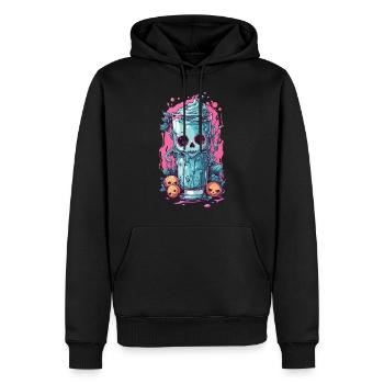 Occult Goth Kawaii Toxic Milkshake Design - Men’s Premium Organic Hoodie - black - Front - Nico (187cm)