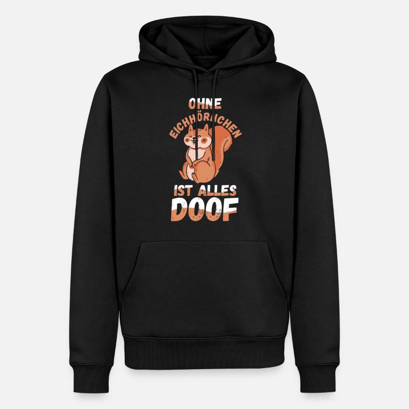 Eichhörnchen - Männer Premium Bio Hoodie - Schwarz