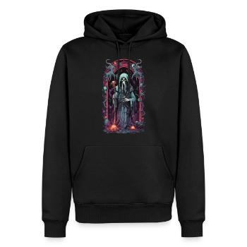 Unterwelt Grim Reaper Magie Halloween Design - Männer Premium Bio Hoodie - Schwarz - Vorne - Nico (187cm)