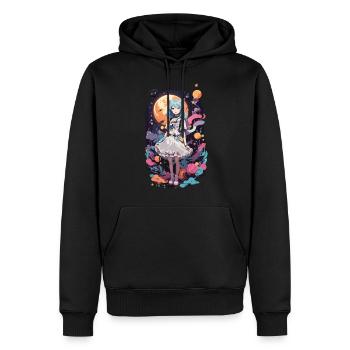 Kemonomimi Cats Girl Kawaii Anime Goth eGirl - Men’s Premium Organic Hoodie - black - Front - Nico (187cm)