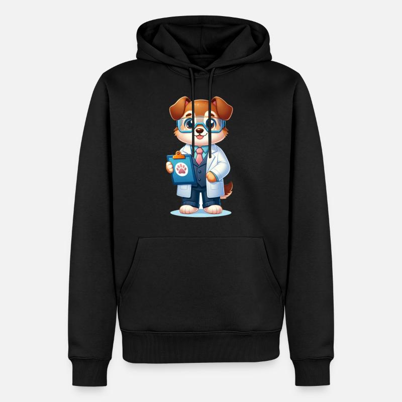 Chien mignon scientifique - Sweat à capuche Premium bio Homme - noir