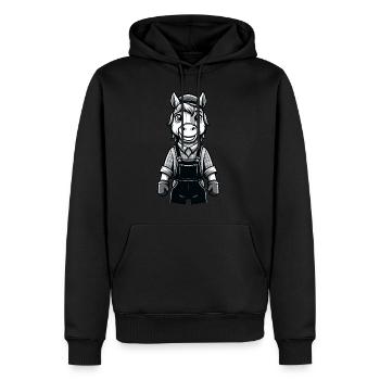 Cute Horse Farmer - Männer Premium Bio Hoodie - Schwarz - Vorne - Nico (187cm)