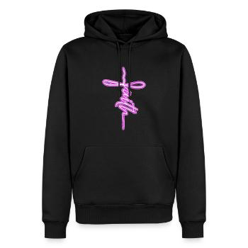 Jesus Christus von Nazareth Glaube Bibel Jesus - Männer Premium Bio Hoodie - Schwarz - Vorne - Nico (187cm)