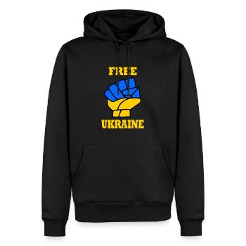 Free ukraine - Männer Premium Bio Hoodie - Schwarz - Vorne - Nico (187cm)