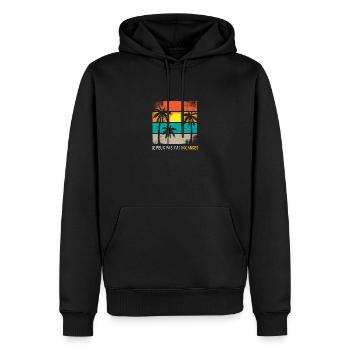 Ich kann nicht Urlaub machen - Männer Premium Bio Hoodie - Schwarz - Vorne - Nico (187cm)