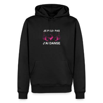 Ich kann nicht, ich habe getanzt - Männer Premium Bio Hoodie - Schwarz - Vorne - Nico (187cm)