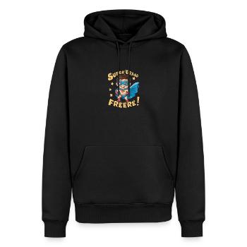 Super großer Bruder - Männer Premium Bio Hoodie - Schwarz - Vorne - Nico (187cm)