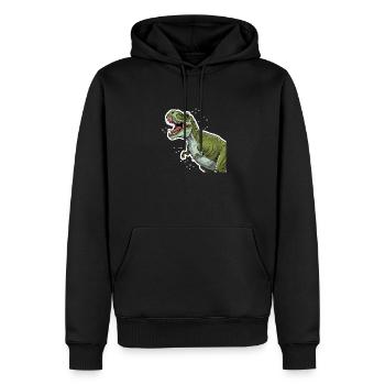 Tshirt Enfant T-Rex Dinosaure - Sweat à capuche Premium bio Homme - noir - Devant - Nico (187cm)