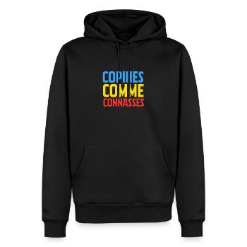 Freundinnen als - Männer Premium Bio Hoodie - Schwarz - Vorne - Nico (187cm)