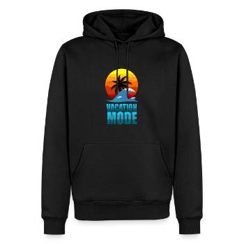 Vacation Mode - Men’s Premium Organic Hoodie - black - Front - Nico (187cm)
