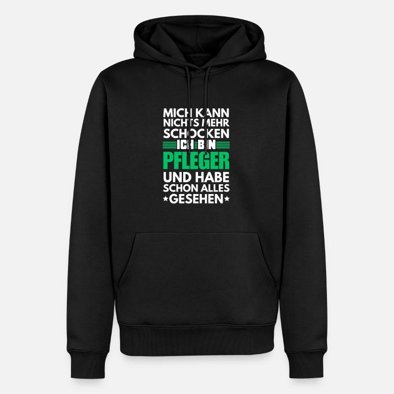 Nicht schockbarer Pfleger - Männer Premium Bio Hoodie - Schwarz