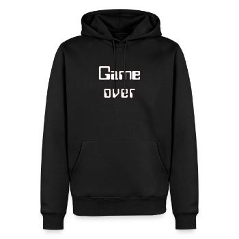 Game over - Männer Premium Bio Hoodie - Schwarz - Vorne - Nico (187cm)