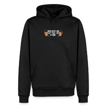 Ich Bin Stolzer Deutscher Na Und? - Männer Premium Bio Hoodie - Schwarz - Vorne - Nico (187cm)