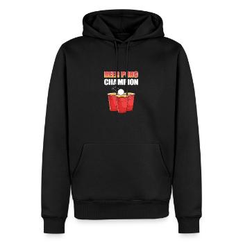 Beerpong Beer Pong Beer Pong Champion - Sweat à capuche Premium bio Homme - noir - Devant - Nico (187cm)