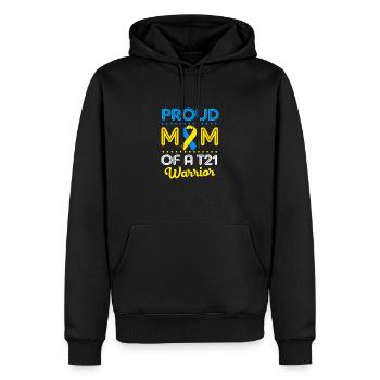Down Syndrom Muttertag Mutter Mama - Männer Premium Bio Hoodie - Schwarz - Vorne - Nico (187cm)
