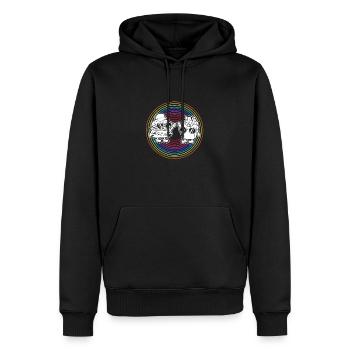 Cheeseburger Burger - Männer Premium Bio Hoodie - Schwarz - Vorne - Nico (187cm)