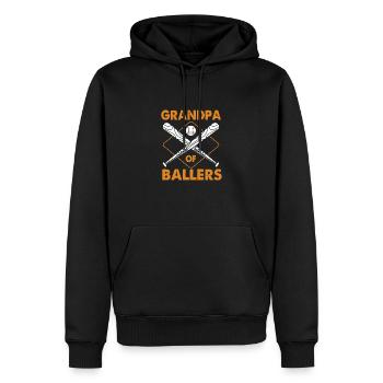 Baseball Großvater Opa - Männer Premium Bio Hoodie - Schwarz - Vorne - Nico (187cm)