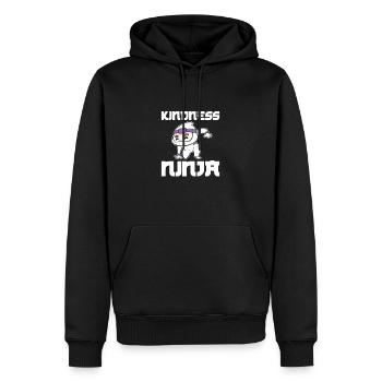 Ninja intimidant - Sweat à capuche Premium bio Homme - noir - Devant - Nico (187cm)