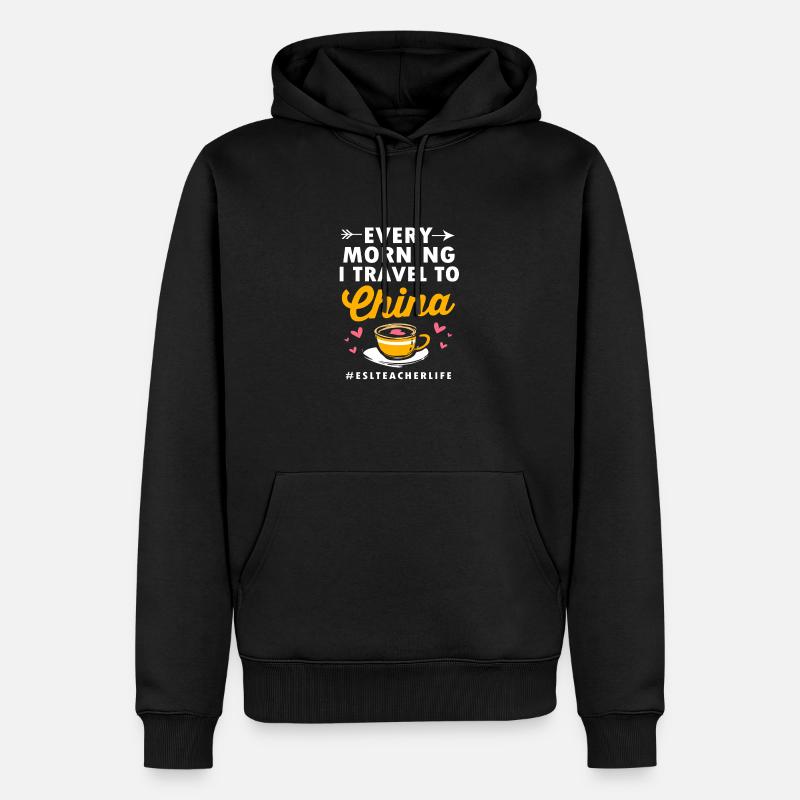 Professeur d’anglais Professeur d’anglais - Sweat à capuche Premium bio Homme - noir