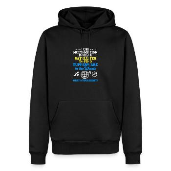 Géocaching Géocache Géocacher - Sweat à capuche Premium bio Homme - noir - Devant - Nico (187cm)