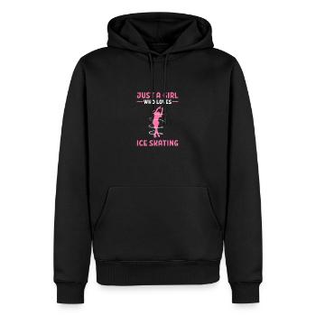 Patinage sur glace Patinage sur glace Patinage sur glace - Sweat à capuche Premium bio Homme - noir - Devant - Nico (187cm)