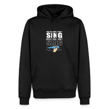 Karaoké - Sweat à capuche Premium bio Homme - noir - Devant - Nico (187cm)