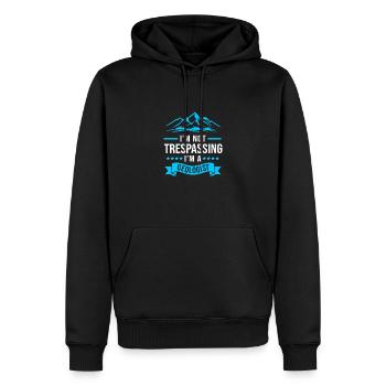 Geologe - Männer Premium Bio Hoodie - Schwarz - Vorne - Nico (187cm)