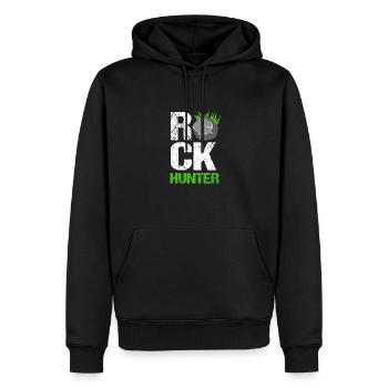 Géologue Géologie - Sweat à capuche Premium bio Homme - noir - Devant - Nico (187cm)