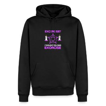 Voodoo - Männer Premium Bio Hoodie - Schwarz - Vorne - Nico (187cm)