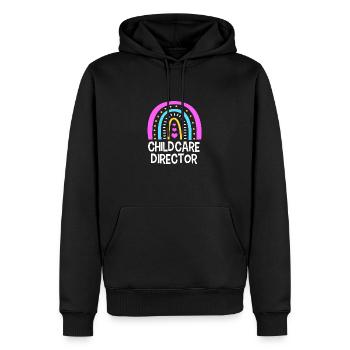 Garderie Éducateur Éducateur - Sweat à capuche Premium bio Homme - noir - Devant - Nico (187cm)