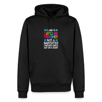 Garderie Éducateur Éducateur - Sweat à capuche Premium bio Homme - noir - Devant - Nico (187cm)
