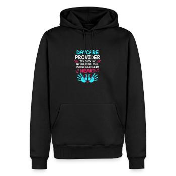 Garderie Éducateur Éducateur - Sweat à capuche Premium bio Homme - noir - Devant - Nico (187cm)