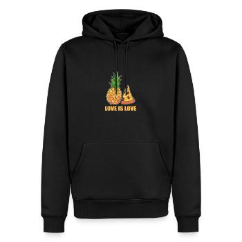 Pineapple - Men’s Premium Organic Hoodie - black - Front - Nico (187cm)
