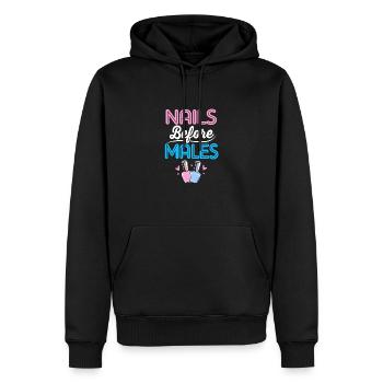 Nageldesignerin Nagel Kosmetik Kosmetikerin - Männer Premium Bio Hoodie - Schwarz - Vorne - Nico (187cm)