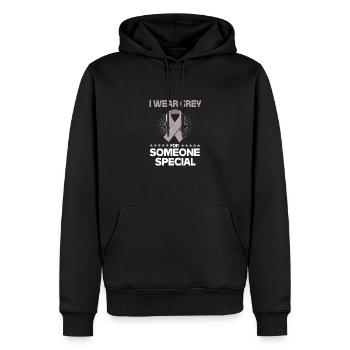 Hirntumor Tumor Gehirn Krebs-Überlebender - Männer Premium Bio Hoodie - Schwarz - Vorne - Nico (187cm)