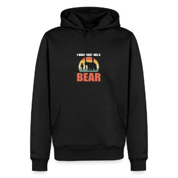 Gebrochenes Bein - Männer Premium Bio Hoodie - Schwarz - Vorne - Nico (187cm)