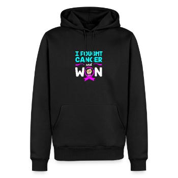 Schilddrüsenkrebs Krebs Schilddrüse - Männer Premium Bio Hoodie - Schwarz - Vorne - Nico (187cm)