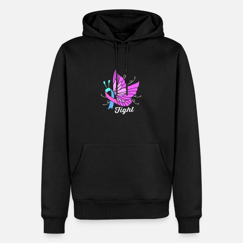 Cancer de la thyroïde - Sweat à capuche Premium bio Homme - noir