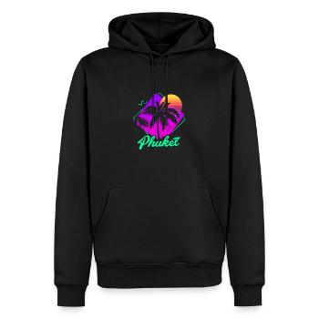 Thaïlande Langue thaïlandaise Phuket - Sweat à capuche Premium bio Homme - noir - Devant - Nico (187cm)